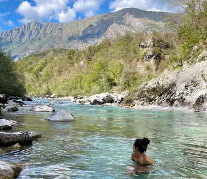 Baignade dans la Soca @greenup