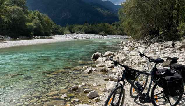 Vélo en bord de Soca @greenup
