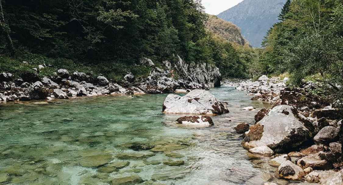 eau turquoise de la Soca - A.Bournerie