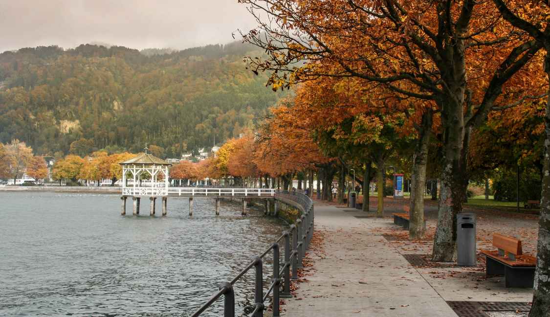 Bergenz, Suisse, à l'automne