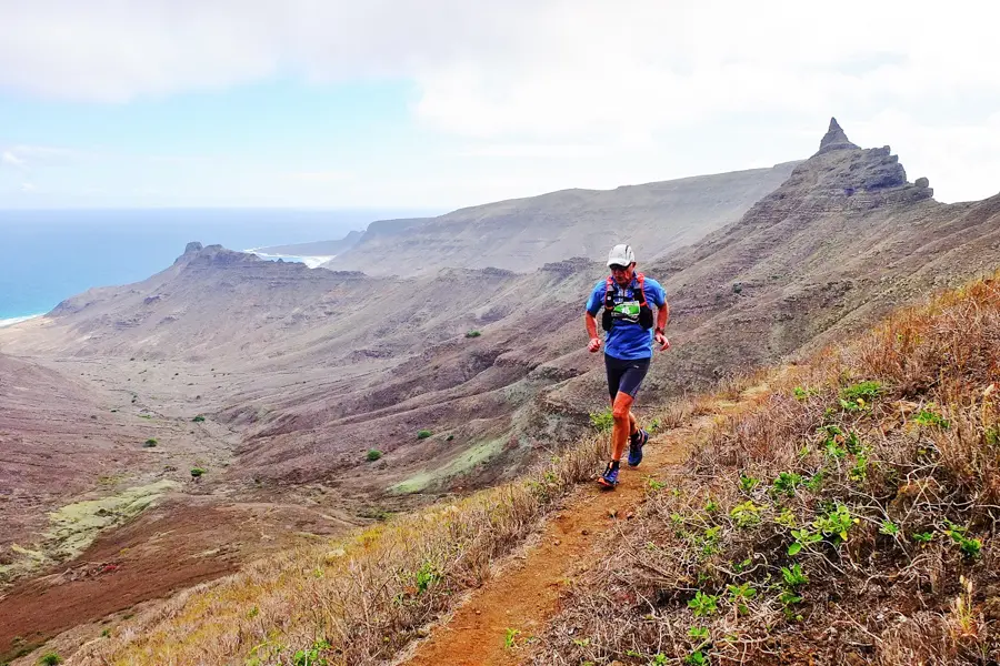 Trail sur lîle du Cap vert