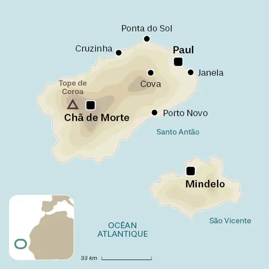 carte du voyage Voyage nature au Cap-Vert