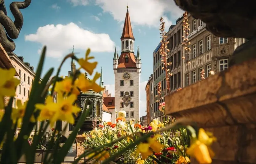 Munich, en fleur, au coeur de l'Allemagne