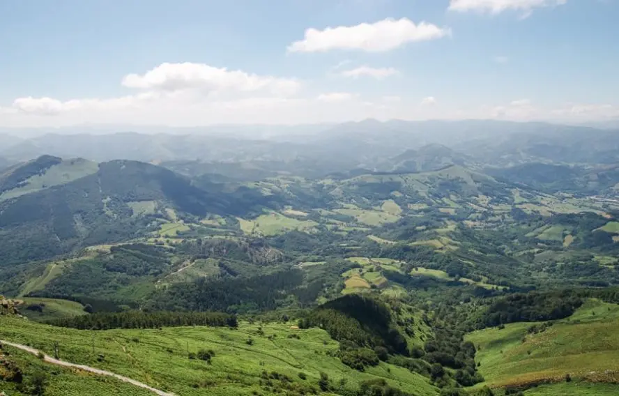 Le Pays Basque vue de La Ruhne
