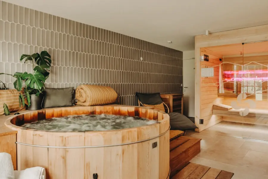 Hébergement avec jacuzzi et sauna