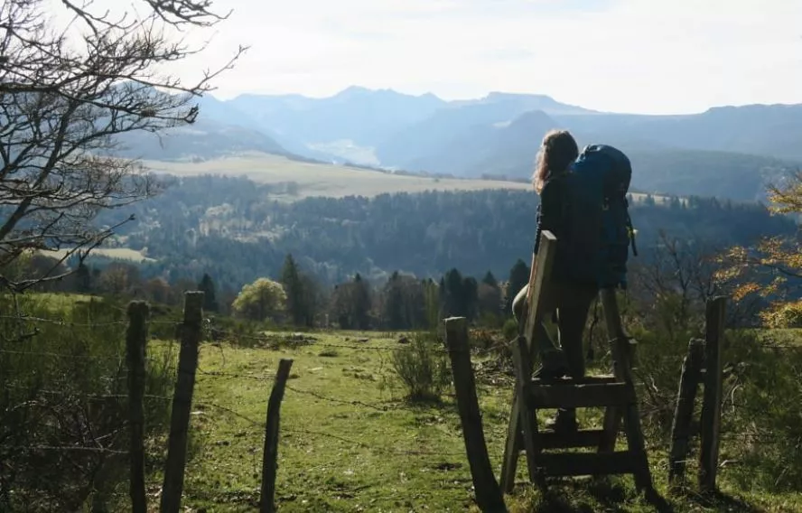 Panorama sur les volcans d'Auvergne
