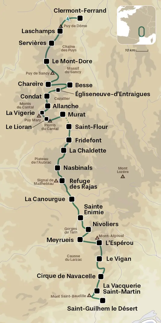 carte du voyage Intégrale de la GTMC