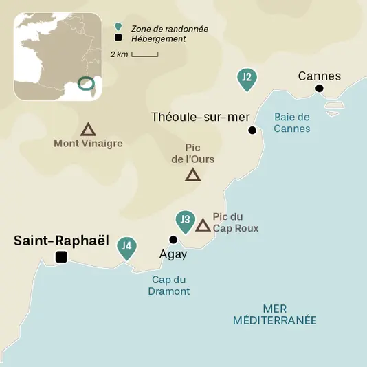 carte du voyage Nouvel An à Saint-Raphaël 