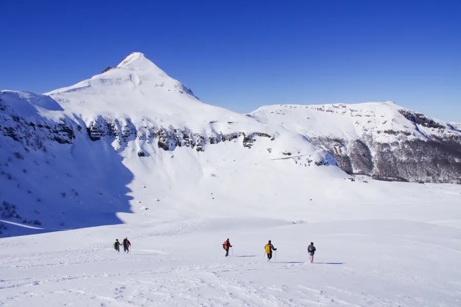 Image Volcan du Cantal à raquettes