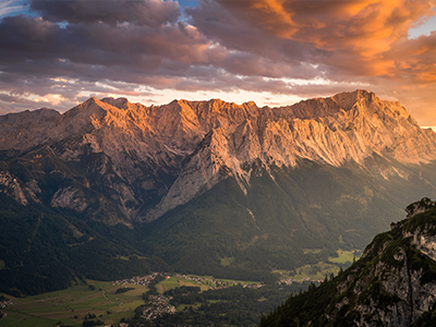 Panorama dans les alpes bavaroises