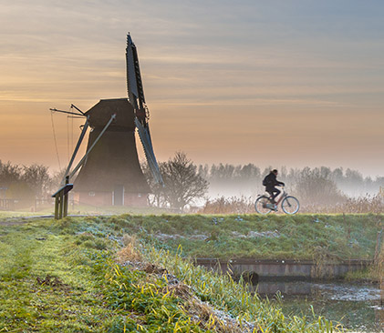 Cyclotouristes au Pays-Bas