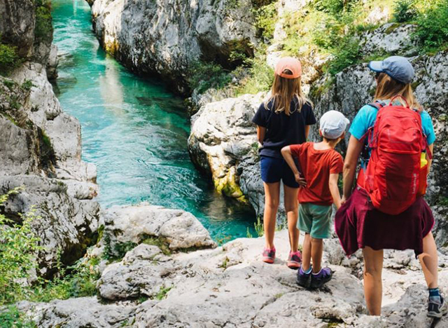 Vallée de la Soca avec des enfants en Slovénie 