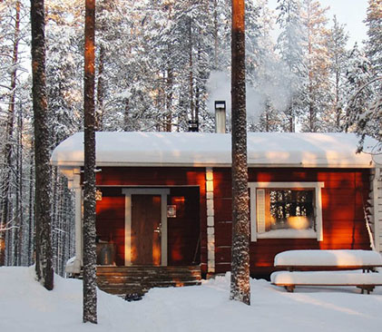 Cabane au coeur de la Finlande