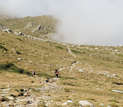 Randonneur sur le GR20