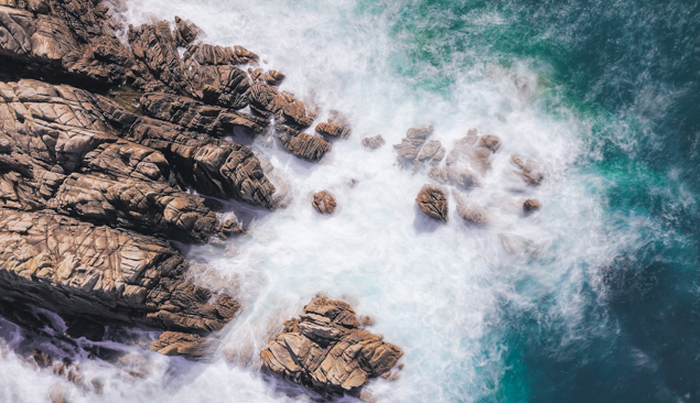 Paysages sauvages des côtes de Jersey