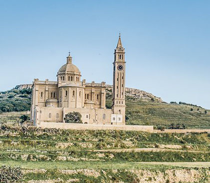 église sur une falaise, Malte
