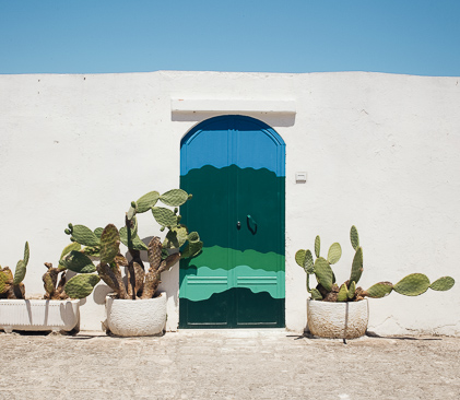 porte d'habitation dans les pouilles