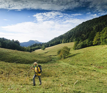 Randonneurs dans le Jura