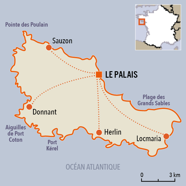 carte de belle île en mer