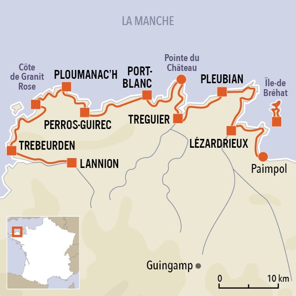 Enchaînement Côte de Granit rose et du Goëlo, randonnée liberté GR34