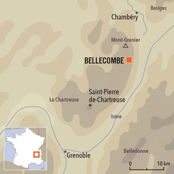 carte du voyage Bellecombe, séjour pédestre
