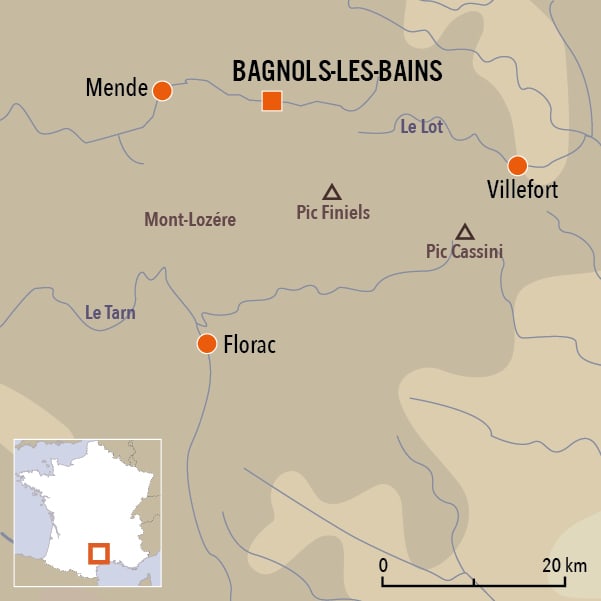 carte du voyage Mont-Lozère et Cévennes