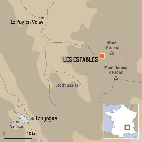 carte du voyage Mont Mézenc et montagnes de l'Ardèche