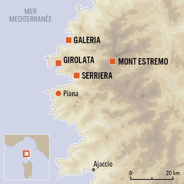 carte du voyage Mare e Monti