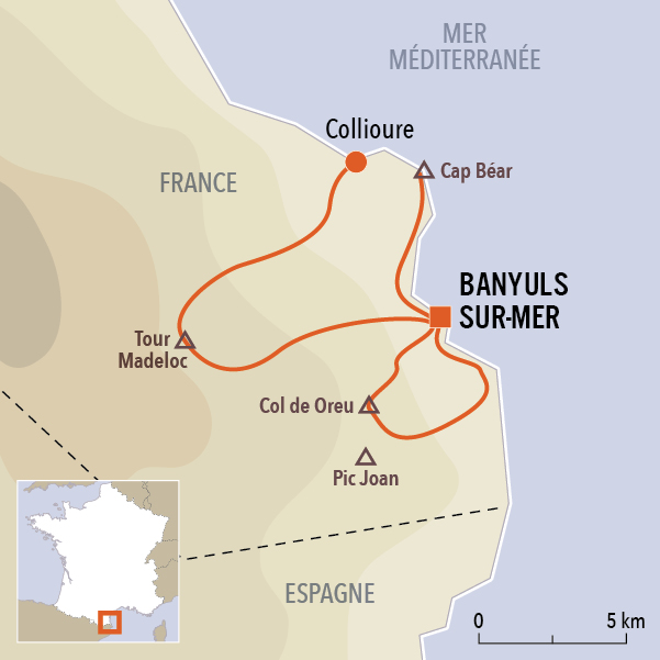 carte du voyage Nouvel An à Banyuls
