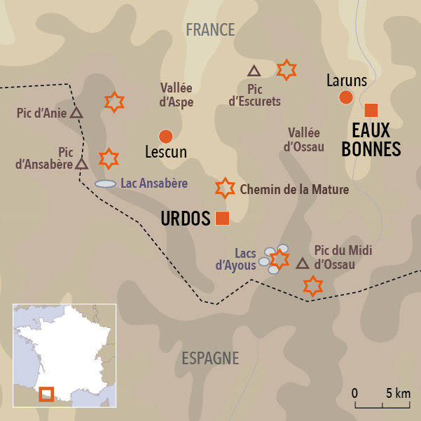 carte du voyage Vallées d'Aspe et d'Ossau