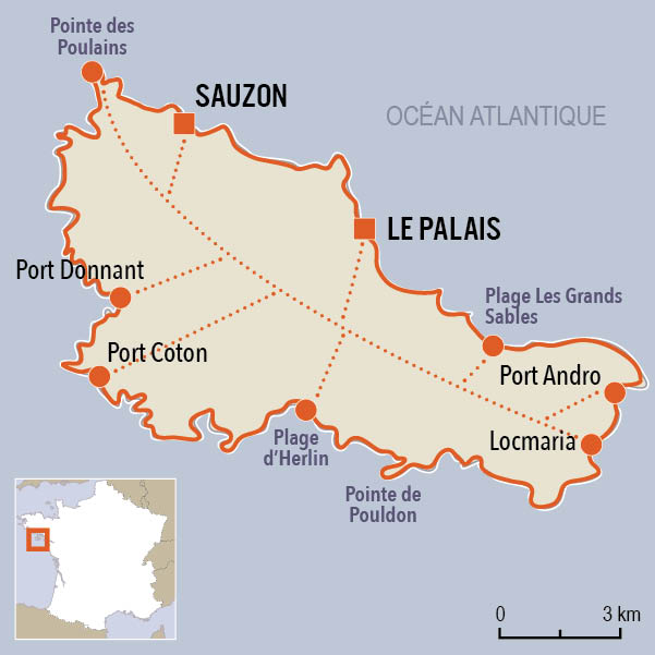 carte du voyage Belle-Île-en-Mer