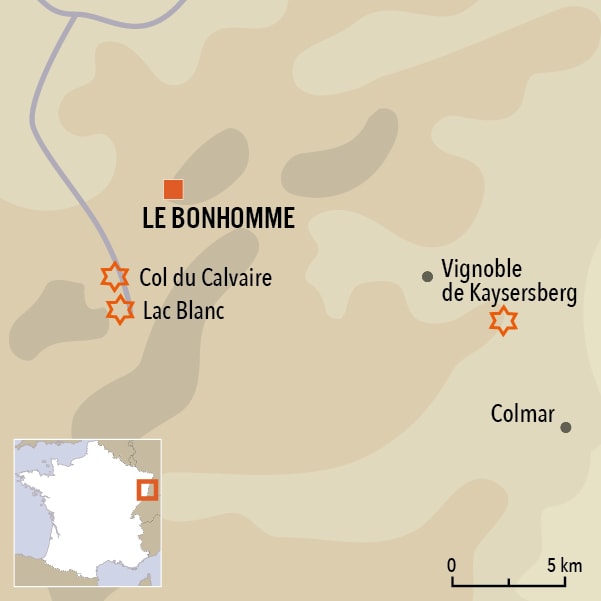 carte du voyage Nouvel An entre Vosges et Alsace