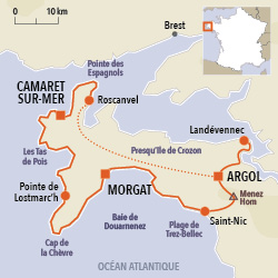 Itinéraire GR34 - Presqu'île de Crozon et île d'Ouessant