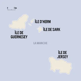 Carte îles anglo-normandes