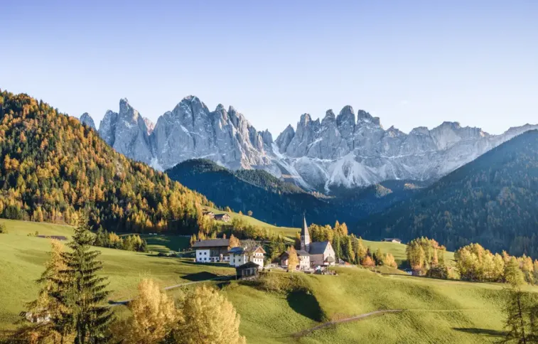 Val di funes, Dolomites, Italie