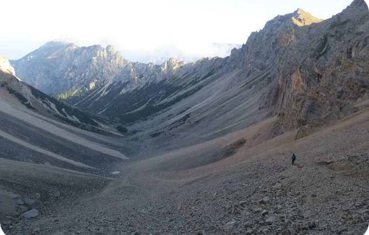 De Fanes à Pedora, Dolomites, Italie