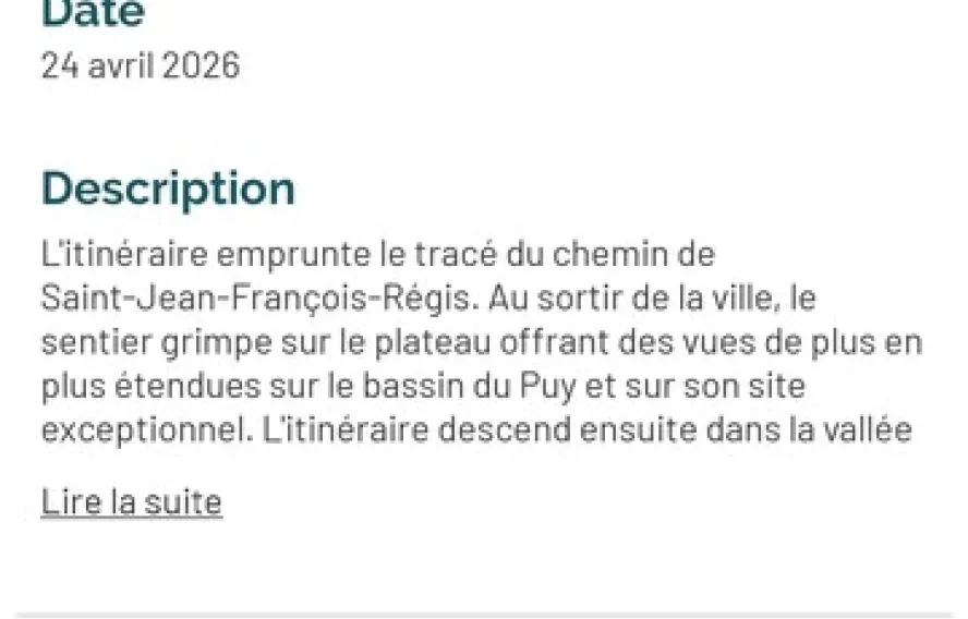 La randonnée de la journée en détail 