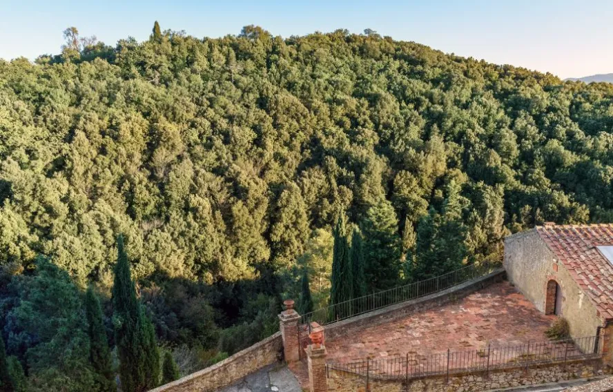 Vue depuis le village de Petroio, Sienne, Italie