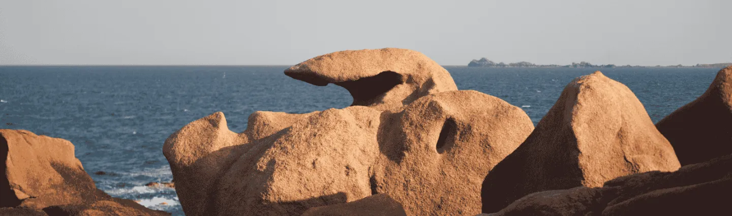 rocher côte de granit rose, gr34, bretagne