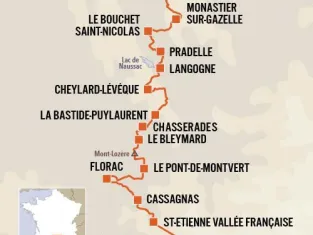 © Chamina Voyages Carte du chemin de Stevenson