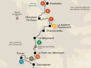 Carte détaillée du GR70