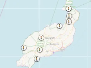 Carte des randonnées à Lanzarote
