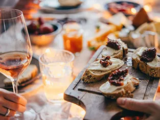 Repas du réveillon du nouvel an 